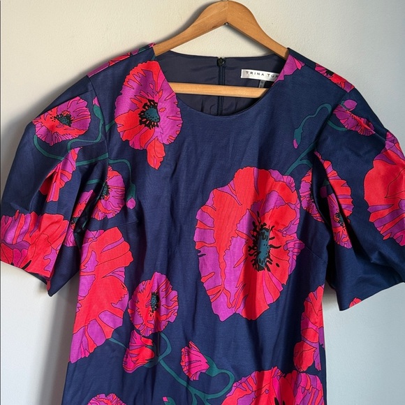 Trina Turk Blue Note Floral Mini Dress 12 - Picture 3 of 15
